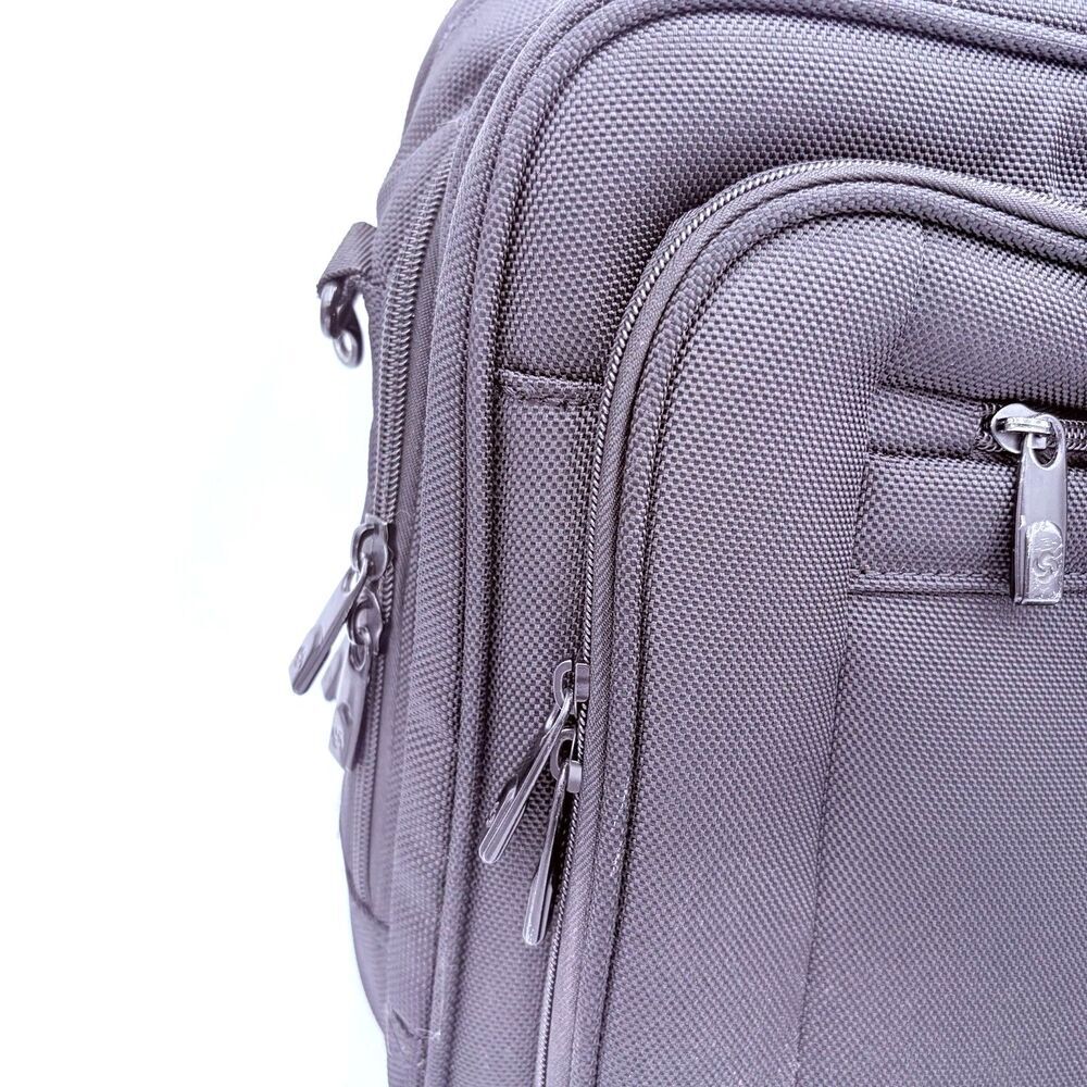 Samsonite Expandable Black Laptop Briefcase Bag Shoulder Strap Padded Softshell - Picture 4 of 9